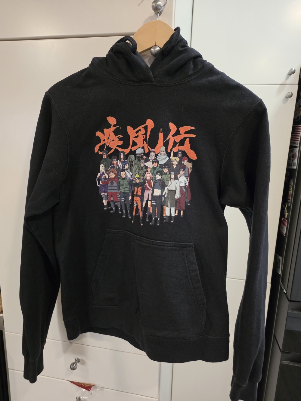 Naruto Shippuden Graphic Hoodie Black Port & Company Size S